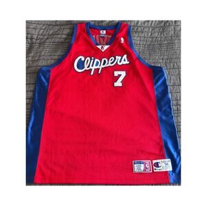 Authentic Champion NBA LA Clippers Lamar Odom #7 Red Jersey Double Tag Size 56